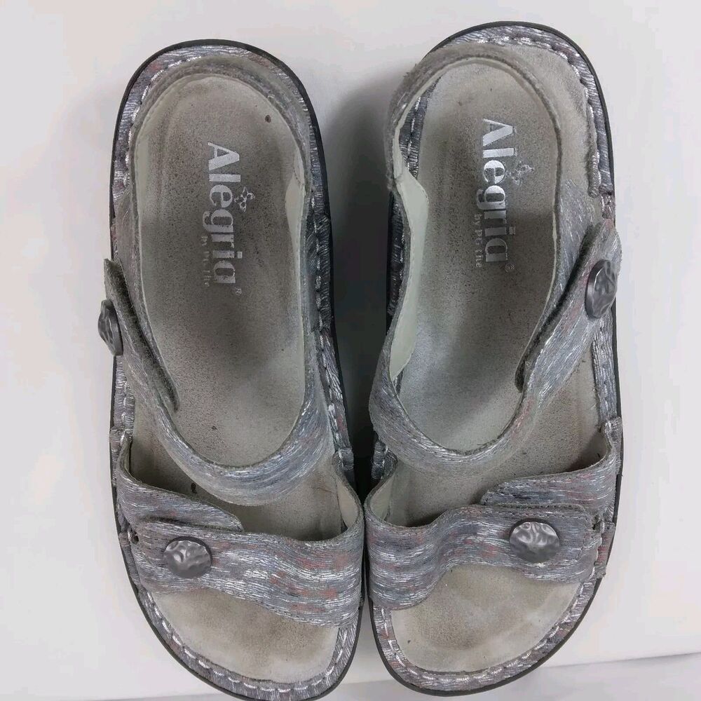 Alegria Vienna Smoke VIE-123 Sandal Slingback Shoes Leather Womens 39 US 9 - Picture 7 of 11